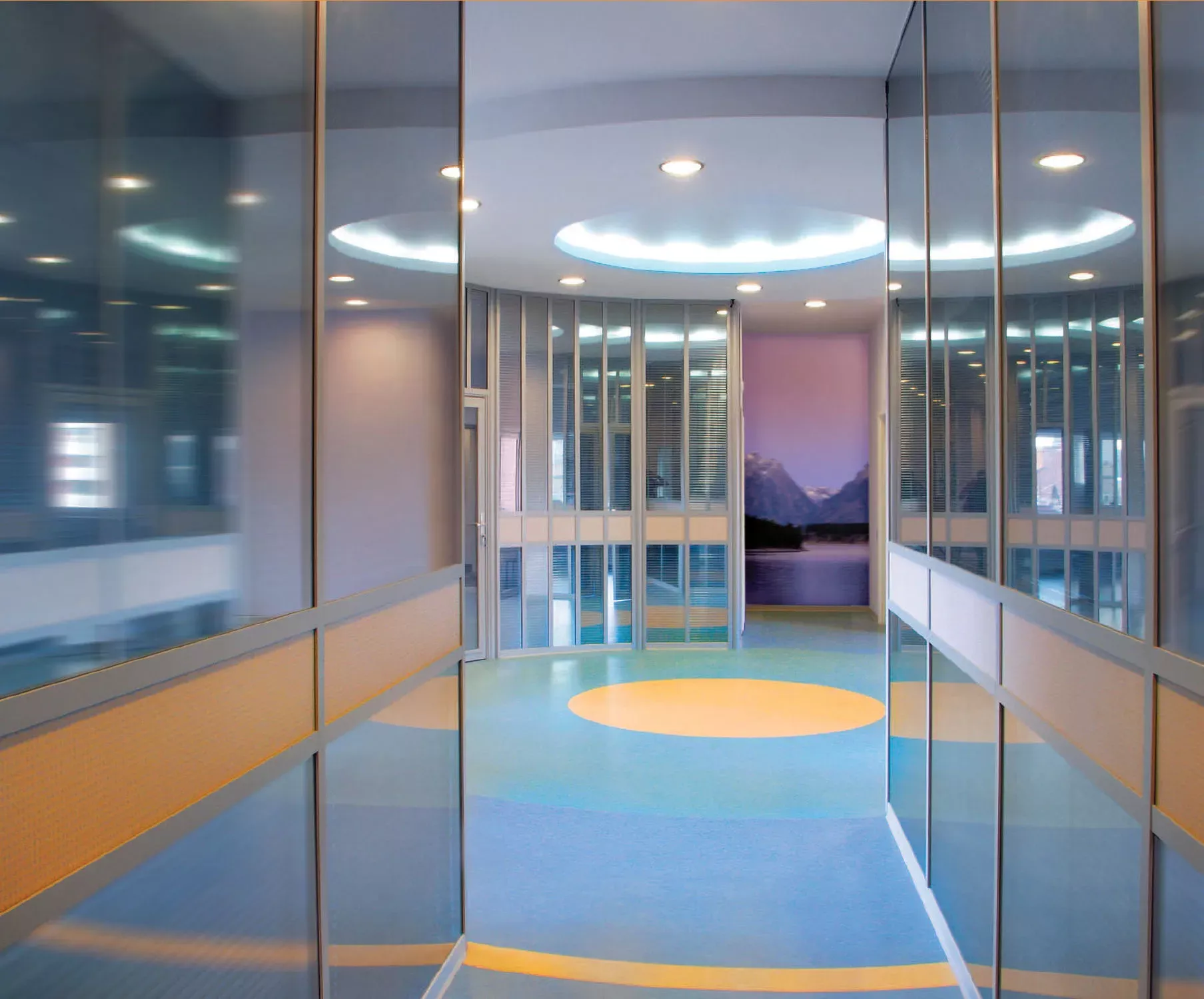Photo Aluminum partitions with glass NAYADA-Standart