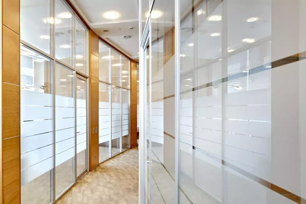 Photo Aluminum partitions with glass NAYADA-Standart