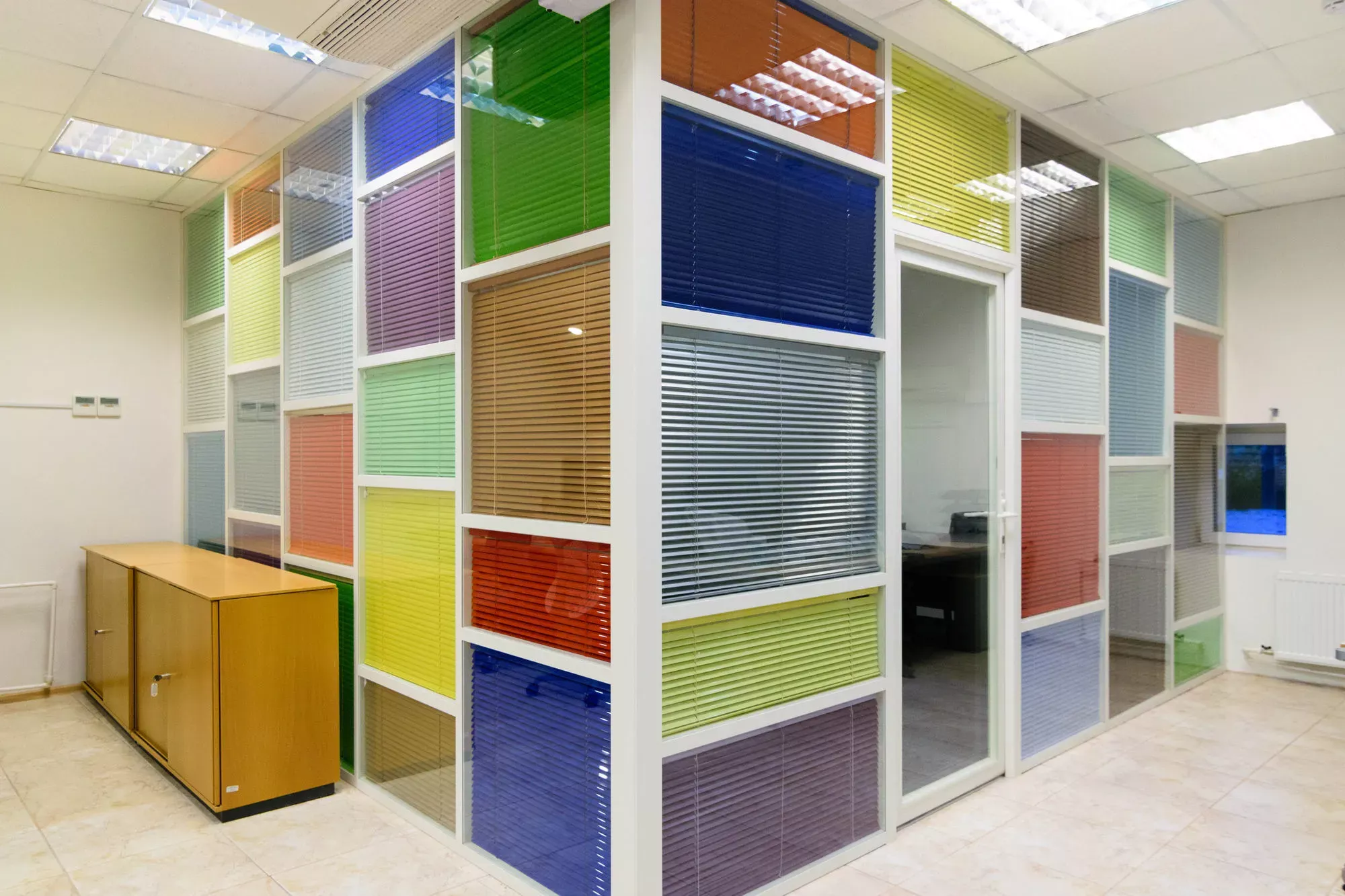 Photo Aluminum partitions with glass NAYADA-Standart