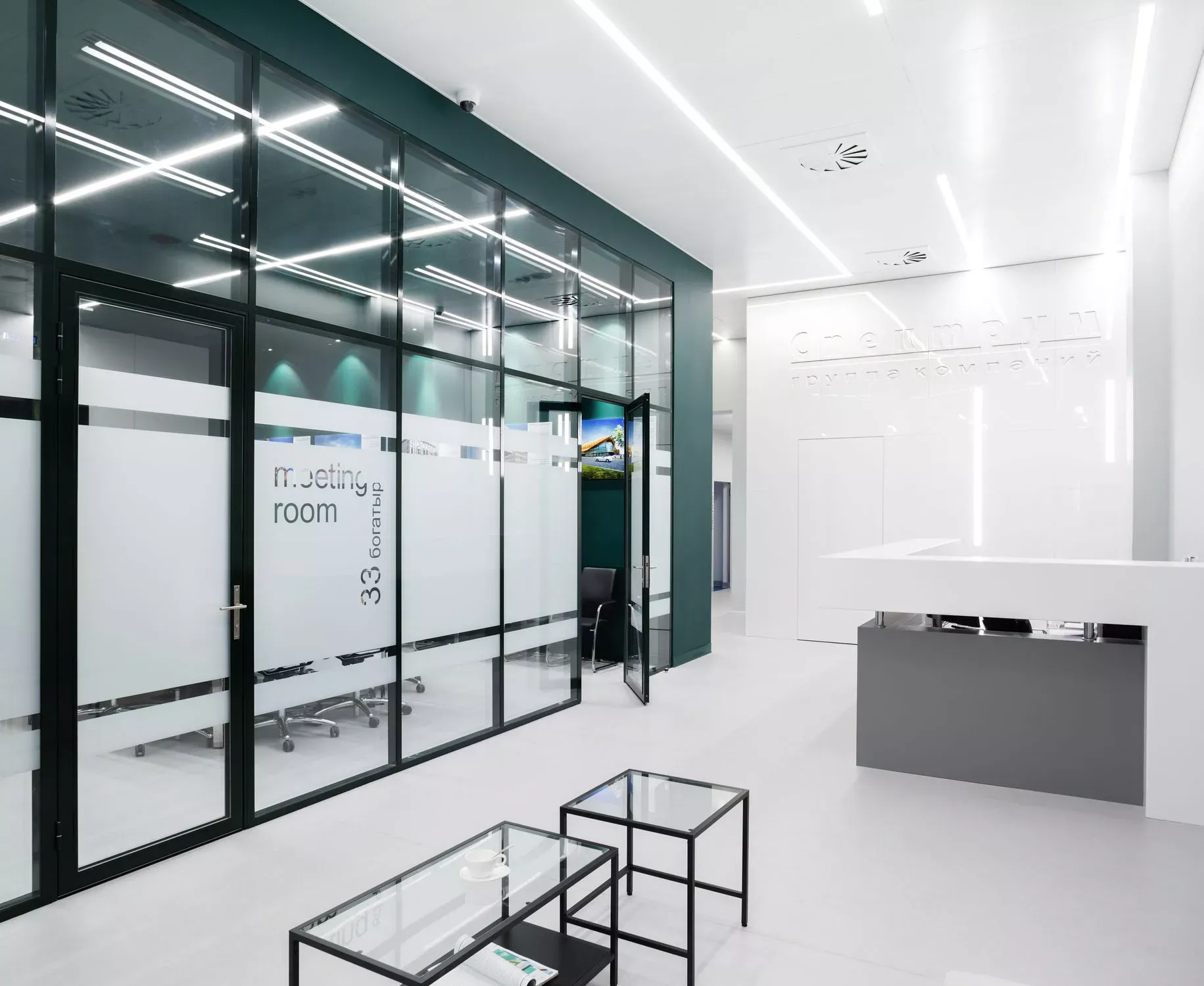 Photo Aluminum partitions with glass NAYADA-Standart