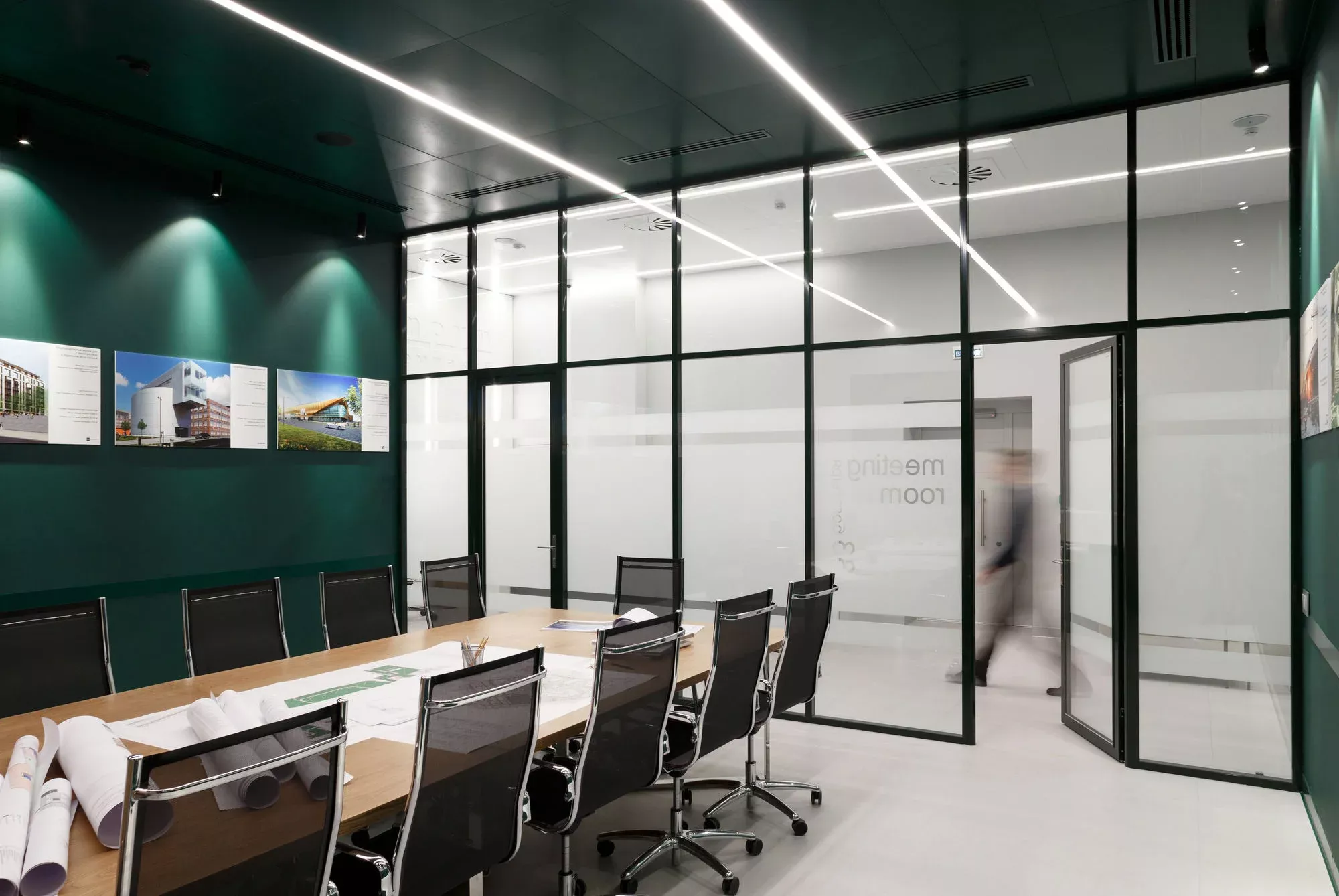 Photo Aluminum partitions with glass NAYADA-Standart