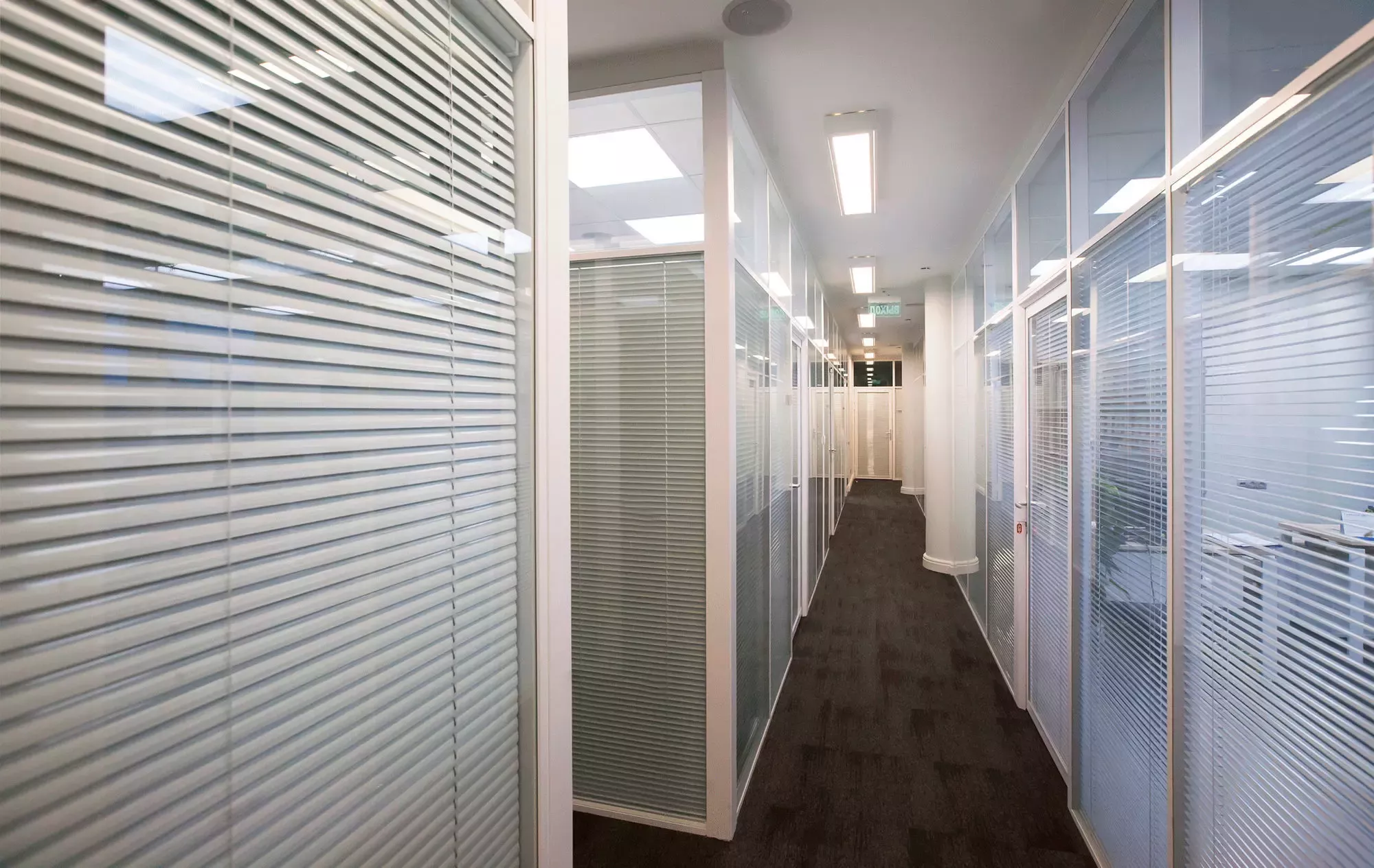 Photo Aluminum partitions with glass NAYADA-Standart